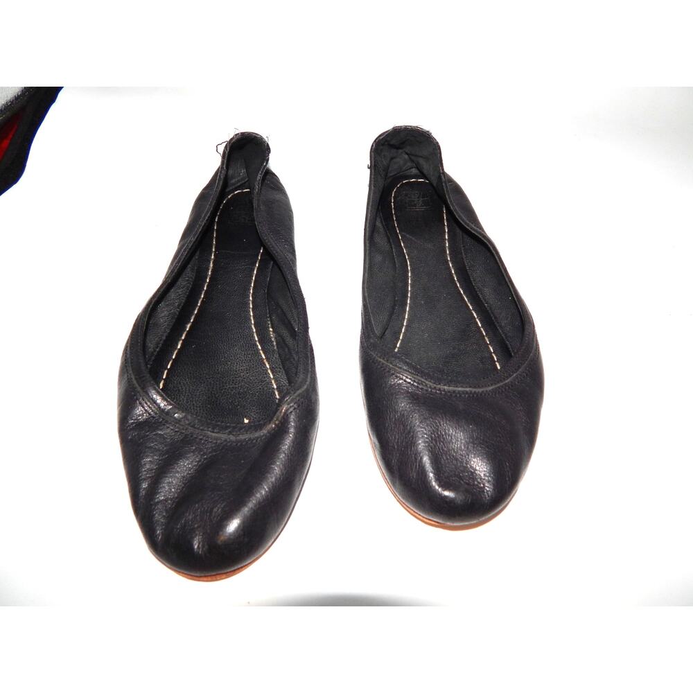 Frye Black Leather Ballet Loafer Size 9